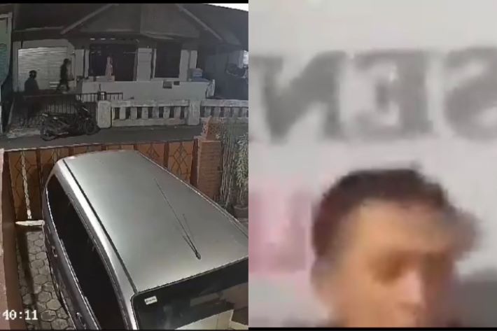 Tangkapan Layar CCTV dan Video saat maling makan sate dan berhasil kabur