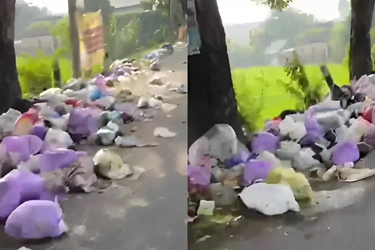 Tumpukan sampah di Giwangan Yogyakarta jadi perhatian. (@merapi_uncover)