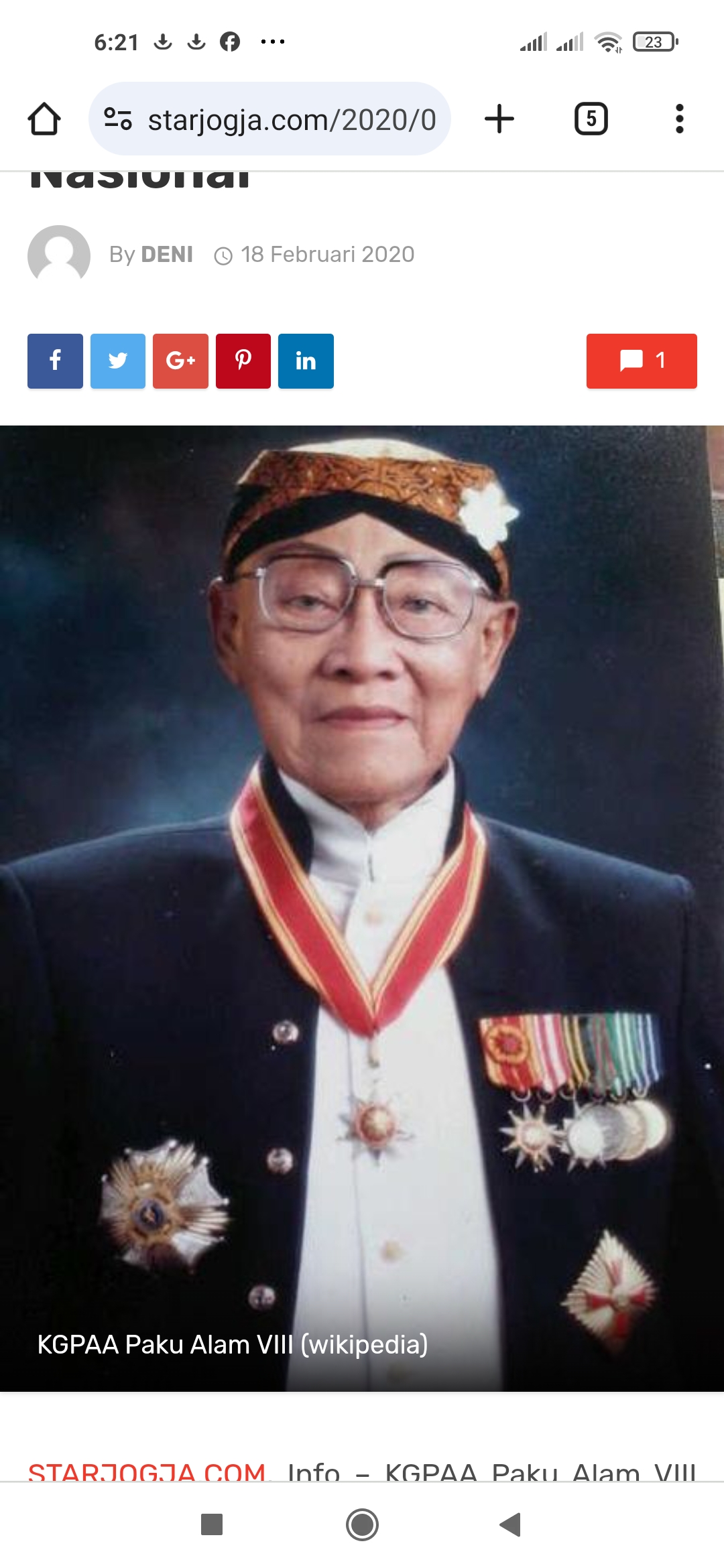 PATRIOT: KGPAA Paku Alam VIII.