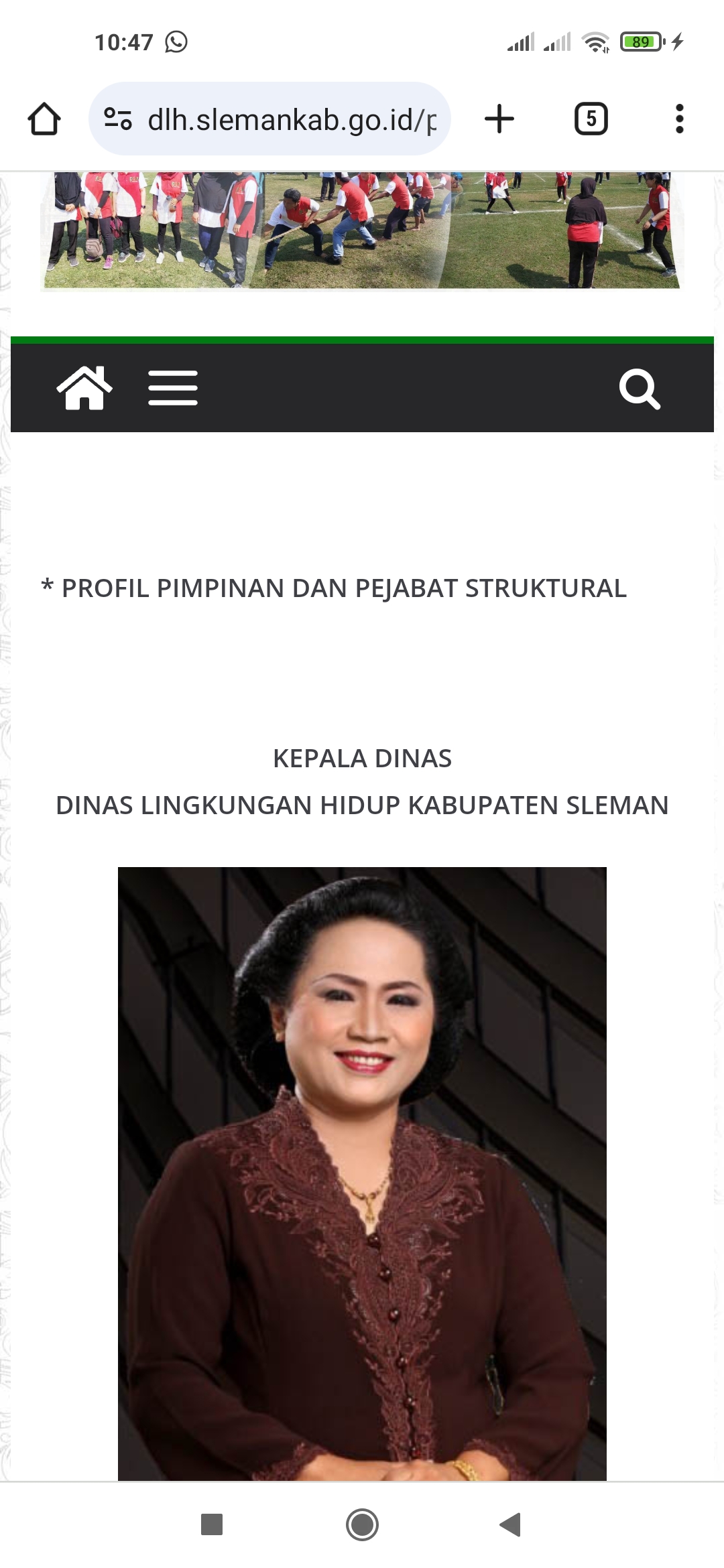 Kepala Dinas Lingkungan Hidup (DLH) Sleman Epiphana Kristyani.