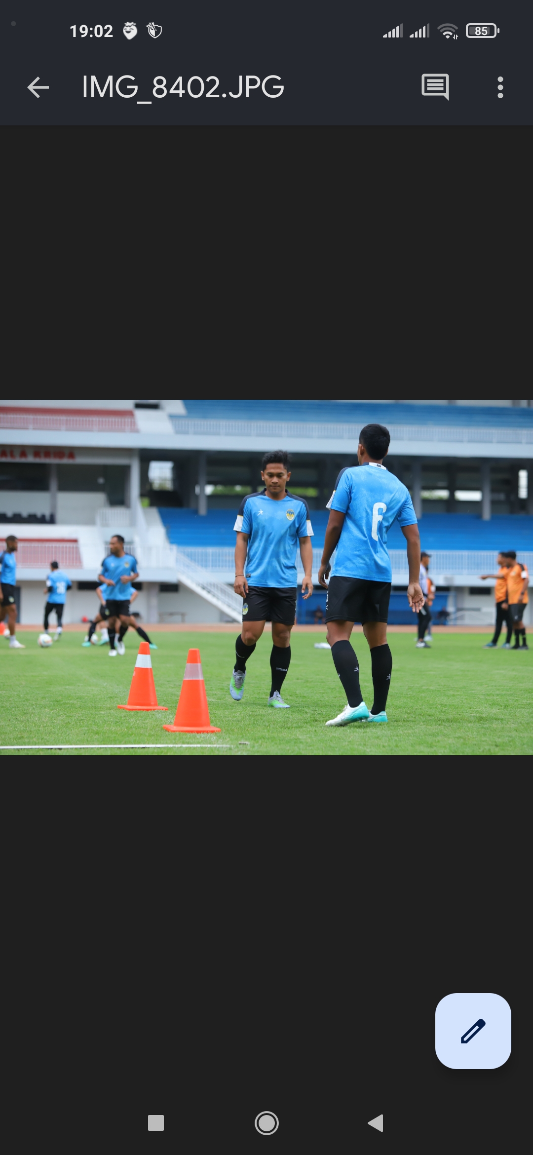 SISTEM: Pemain PSIM berlatih di Stadion  Mandala Krida Jogja jelang menghadapi PSMS Medan.