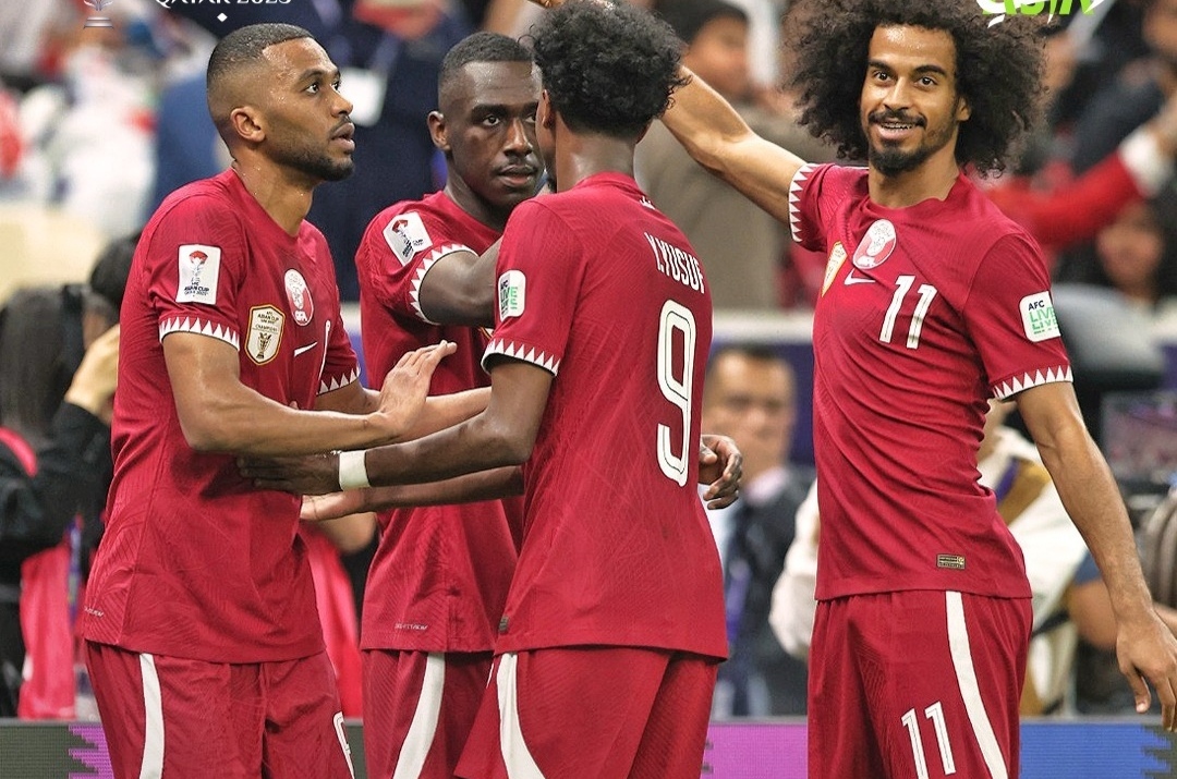 Selebrasi pemain Qatar usai taklukkan Lebanon di pertandingan pembuka Piala Asia 2023 (ig qatar2023)