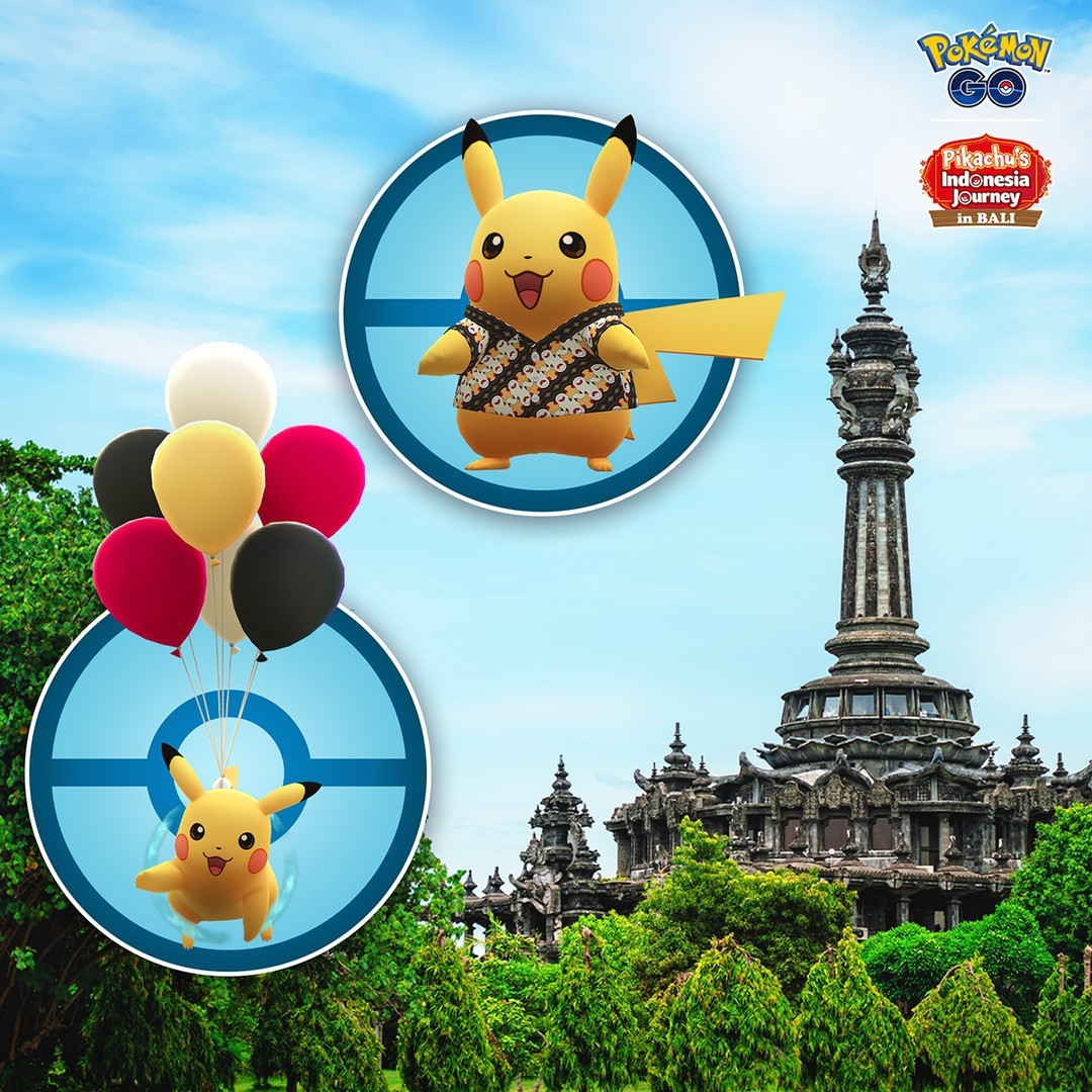 Tampilan pikachu berbalut batik