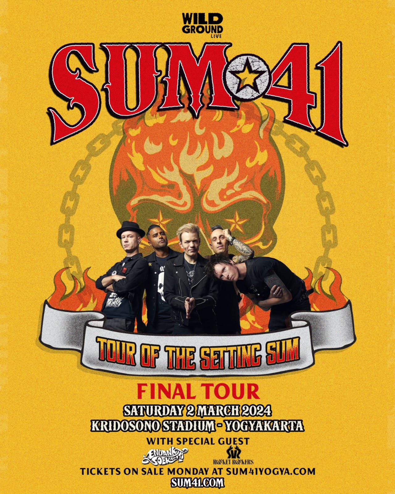 TERAKHIR: Grup band SUM 41 berniat konser di Jogjakarta.