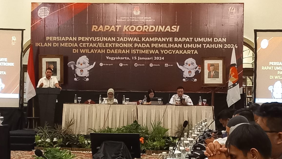FOKUS: Rapat Koordinasi Persiapan Kampanye Terbuka di Hotel Melia Purosani Senin (15/1).