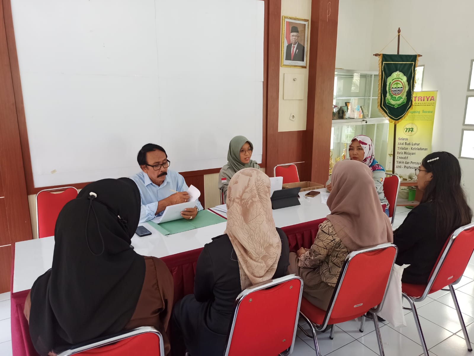 SIAP: Situasi wawancara calon PTPS oleh Panwascam Bantul.