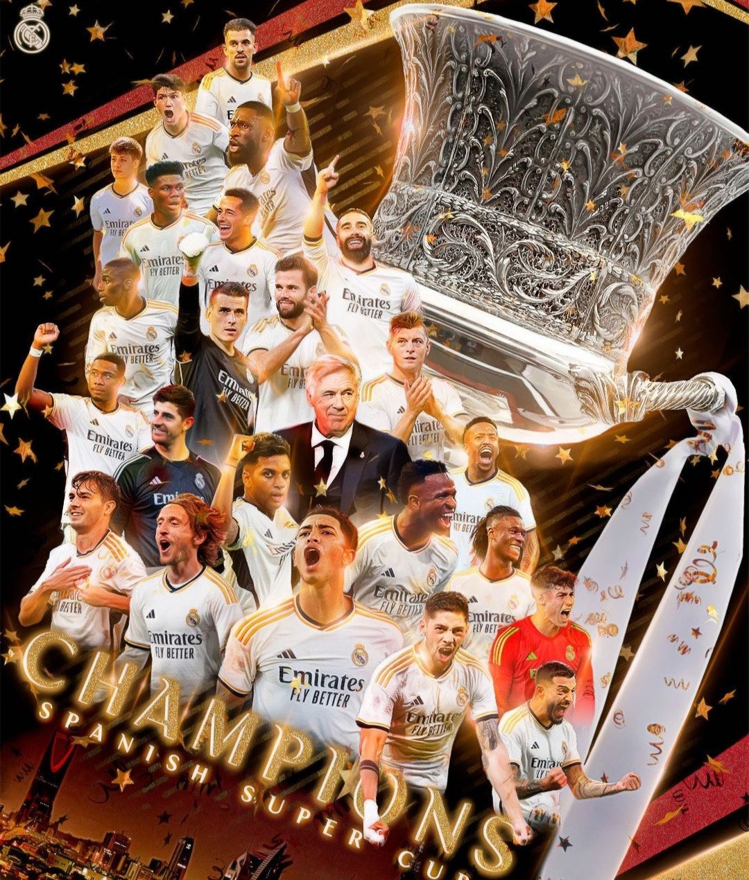 Bantai Barceloan 4-1, Real Madrid Juara Piala super Spanyol (ig realmadridcf)
