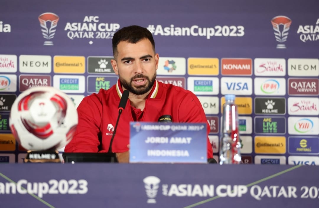 YAKIN: Jordi Amat optimistis timnas Indonesia kalahkan Vietnam dalam laga kedua Piala Asia 2023.