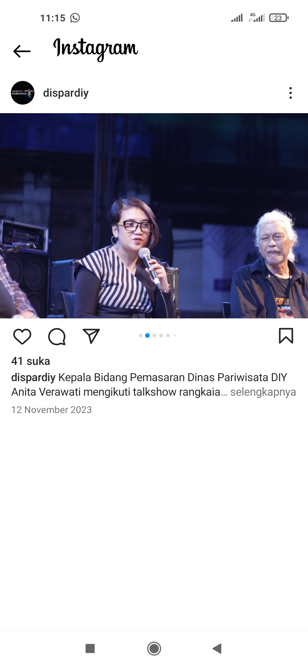 Plh Kepala Dinas Pariwisata DIY Anita Verawati.