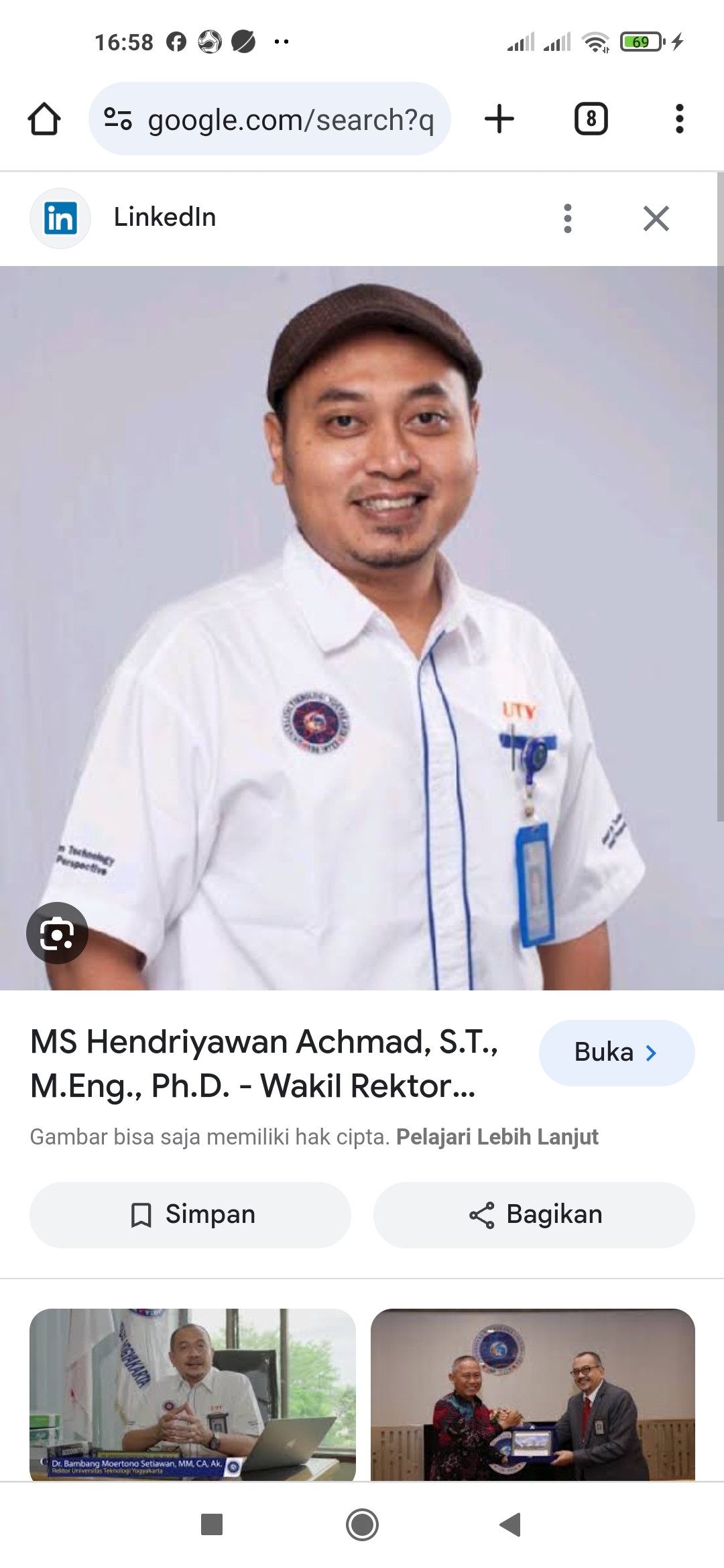 MANFAAT: Wakil Rektor 4 Bidang Kreativitas dan Inovasi, Kewirausahaan, Pengabdian Masyarakat Universitas Teknologi Yogyakarta (UTY) MS Hendriyawan Achmad.