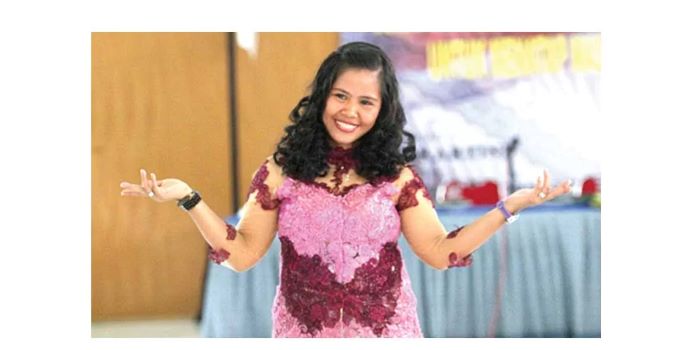 BAK PERAGAWATI: Terpidana mati kasus narkoba Mary Jane Fiesta Veloso saat ikut lomba fashion show untuk memeringati Hari Kartini, di Lapas Wirogunan, Jogja.