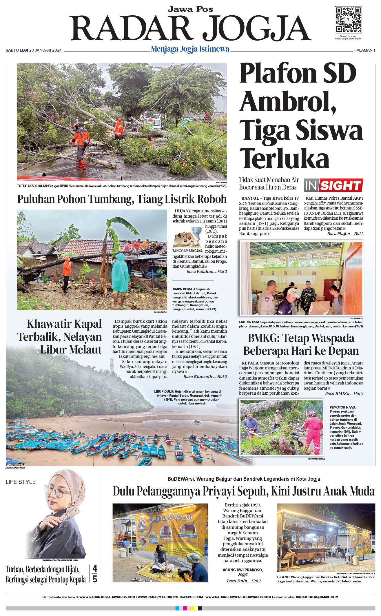 Jawa Pos Radar Jogja edisi Sabtu 20 Januari 2024