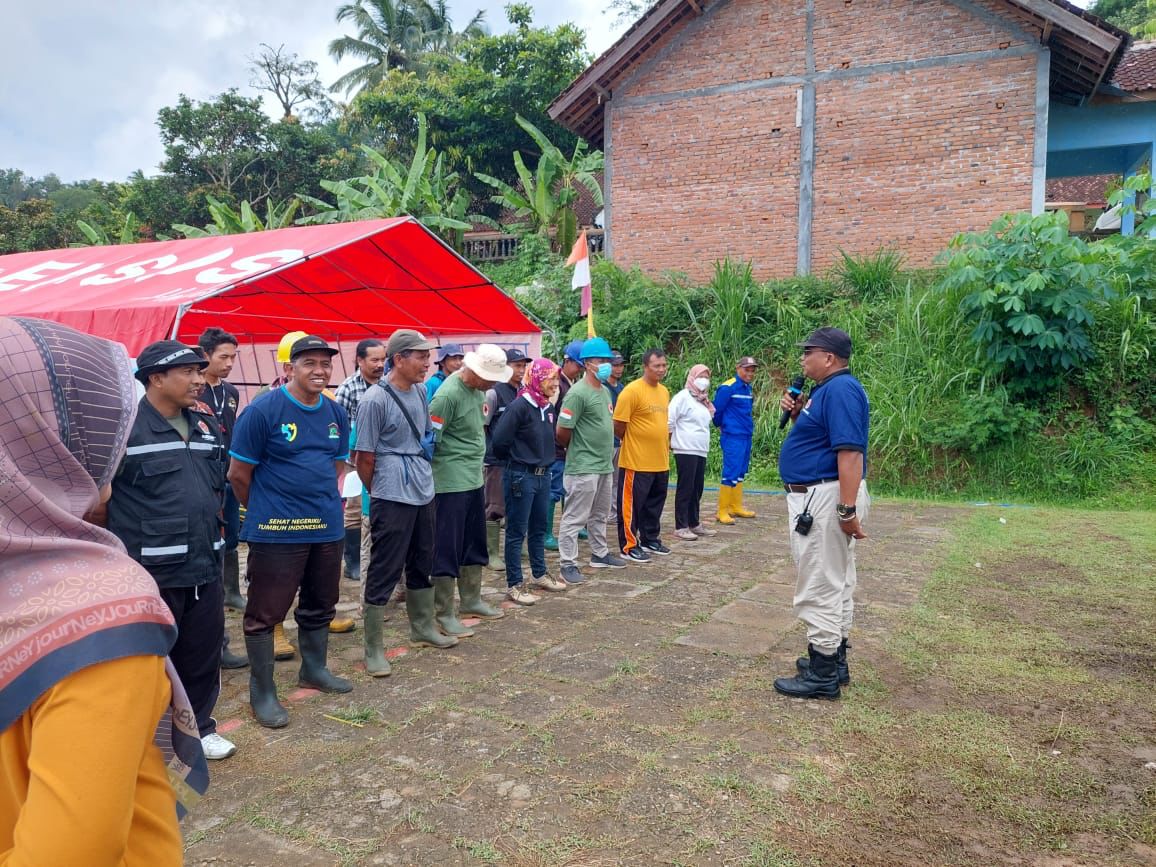 PUNCAK: Gladi Lapang Kesiapsiagaan Bencana di DIY yang merupakan kolaborasi FPRB dan YEU di Lapangan Bola Voli Penggung, Kalurahan Purwosari, Kapanewon Girimulyo, Kabupaten Kulon Progo, Sabtu (20/1).