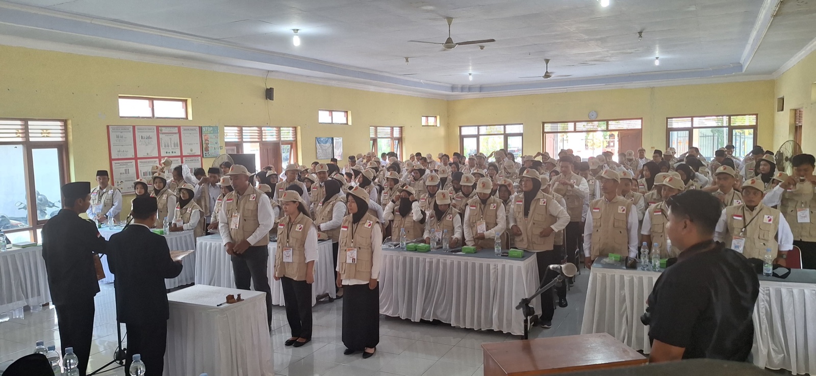 PENGAWAS: Bawaslu Bantul melantik anggota Pengawas Tempat Pemungutan Suara (PTPS) se-Kabupaten Bantul pada Senin (22/1).
