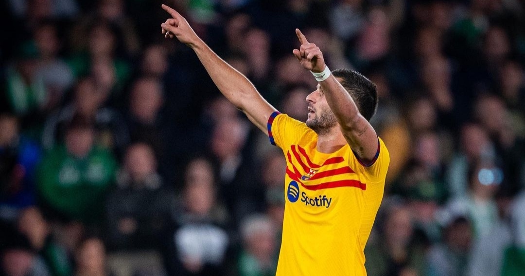 Selebrasi Ferran Torres usai jeb gawang Real Betis (ig fcbarcelona)