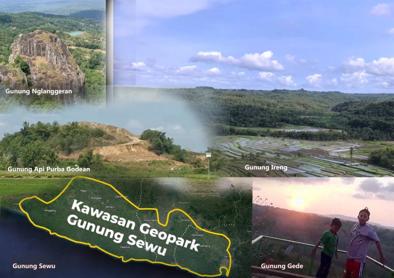 5 Gunung yang ada di wilayah Yogyakarta.