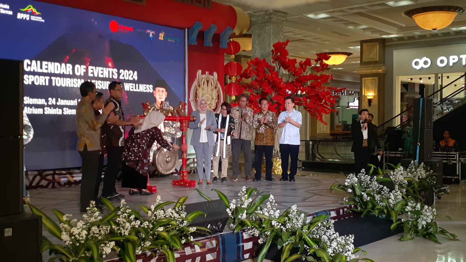 PLESIRAN: Peluncuran Calendar of Event Dinas Pariwisata Sleman di Sleman City Hall, Rabu (24/1).