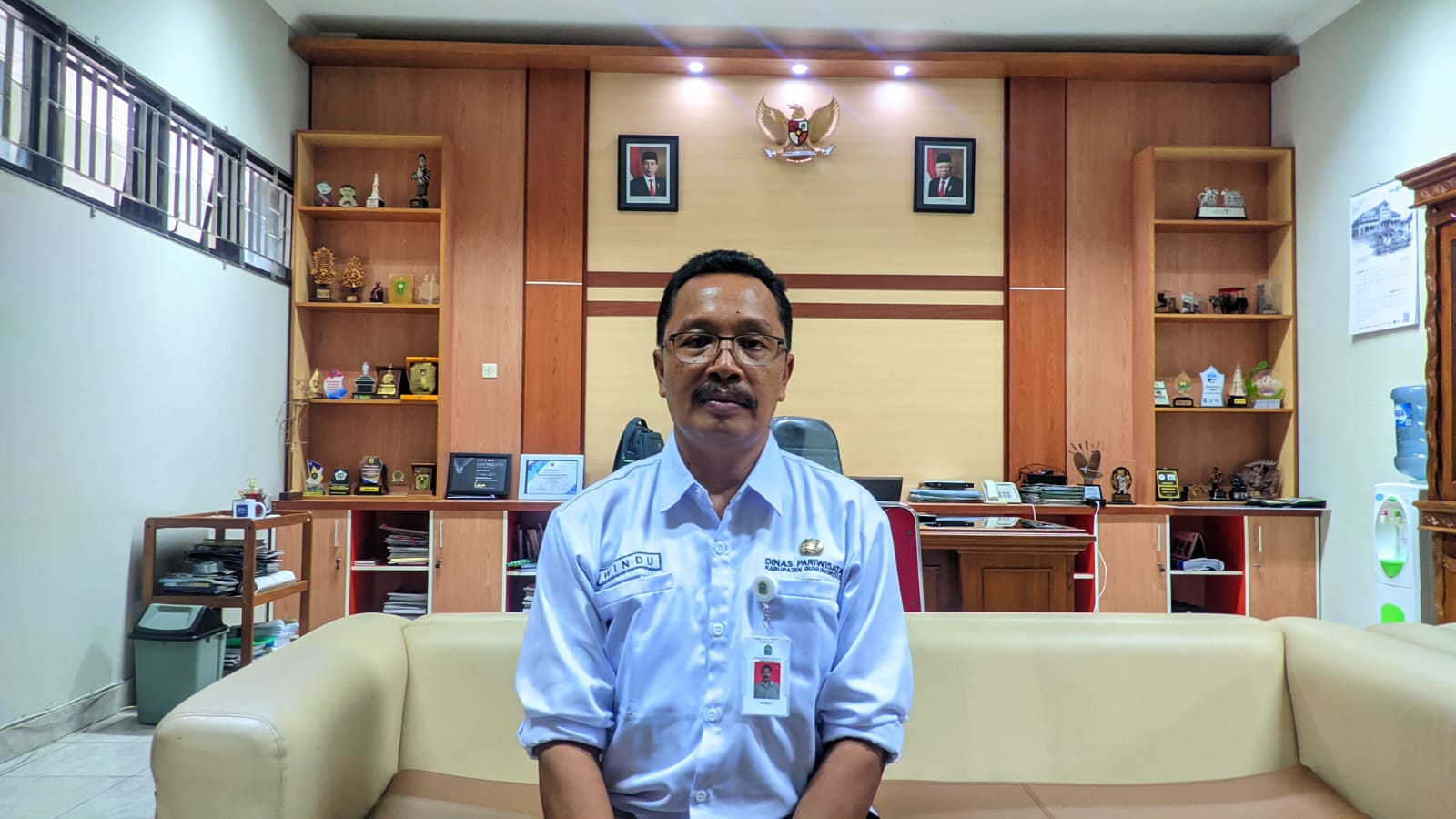 PROMOSI: Kepala Dinas Pariwisata Kabupaten Gunungkidul Oneng Windu Wardhana saat ditemui di kantornya, Rabu (24/1).