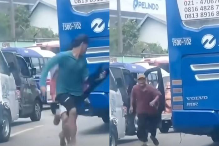 Terjebak Kemacetan di Tanjung Priok, Sopir Mobil Bak Jadi Korban Jambret, Aksi Pelaku Tertangkap Kamera!