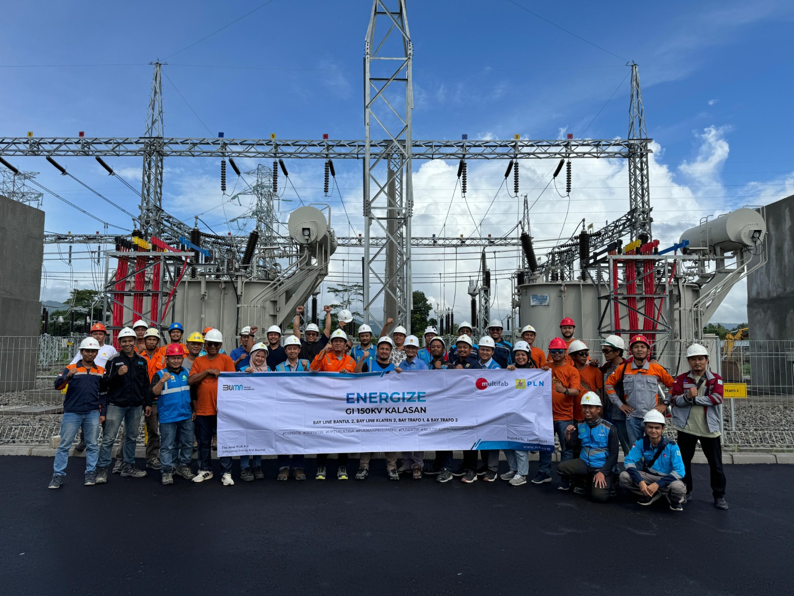RAMPUNG: PT PLN (Persero) UIP JBTB berhasil menyelesaikan pembangunan Gardu Induk (GI) 150 kV Kalasan beserta incomer pada (21/01).