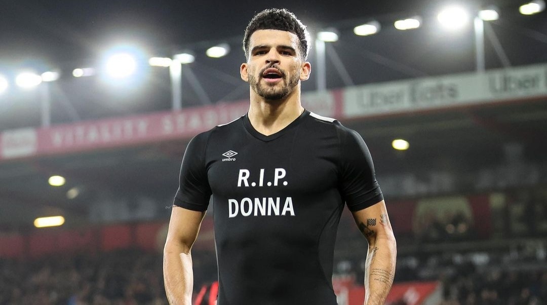 Selebrasi Dominic Solanke usai jebol gawang Swansea City(ig afcb)