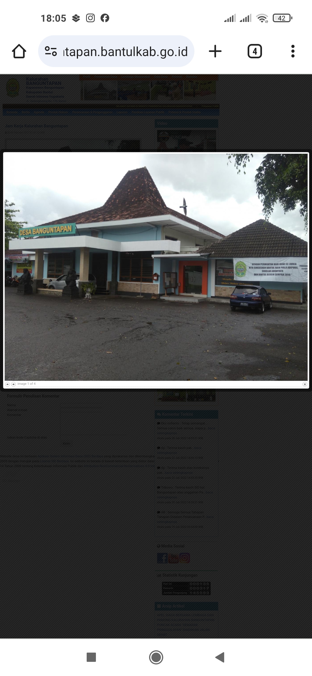 RESPONS: Kantor Kalurahan Banguntapan, Kapanewon Banguntapan.