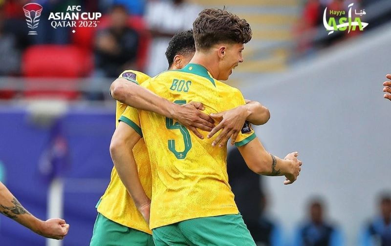 selebrasi penggawa Australia usai kalahkan India di Piala Asia (ig qatar 2023)
