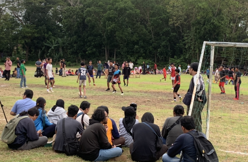Suasana Lapangan Gamplong jelang kedatangan Presiden Joko Widodo