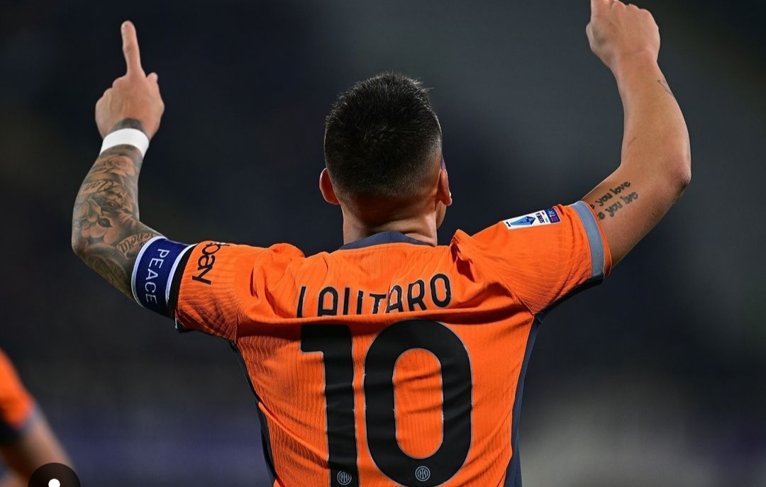 Selebrasi Lautaro Martinez usai jebol gawang Fiorentina (ig inter)