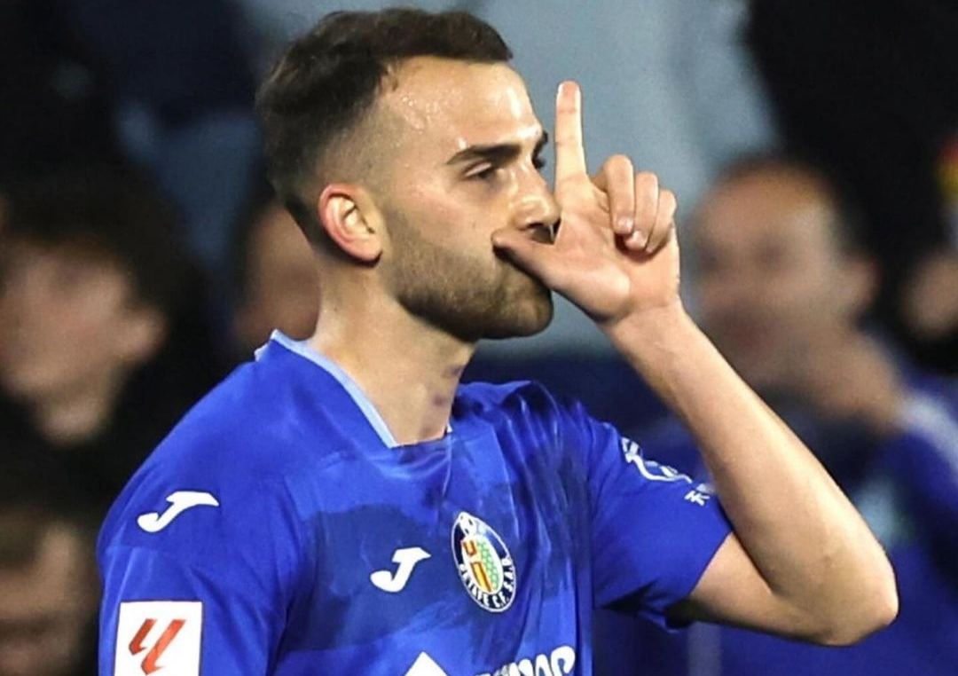 Selebrasi Borja Mayoral usai jebol gawang Granada (ig getafecf)
