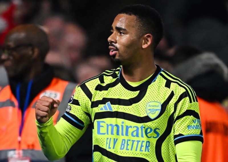 selebrasi Gabriel Jesus usai jebol gawang Nottingham Forest (ig arsenal)