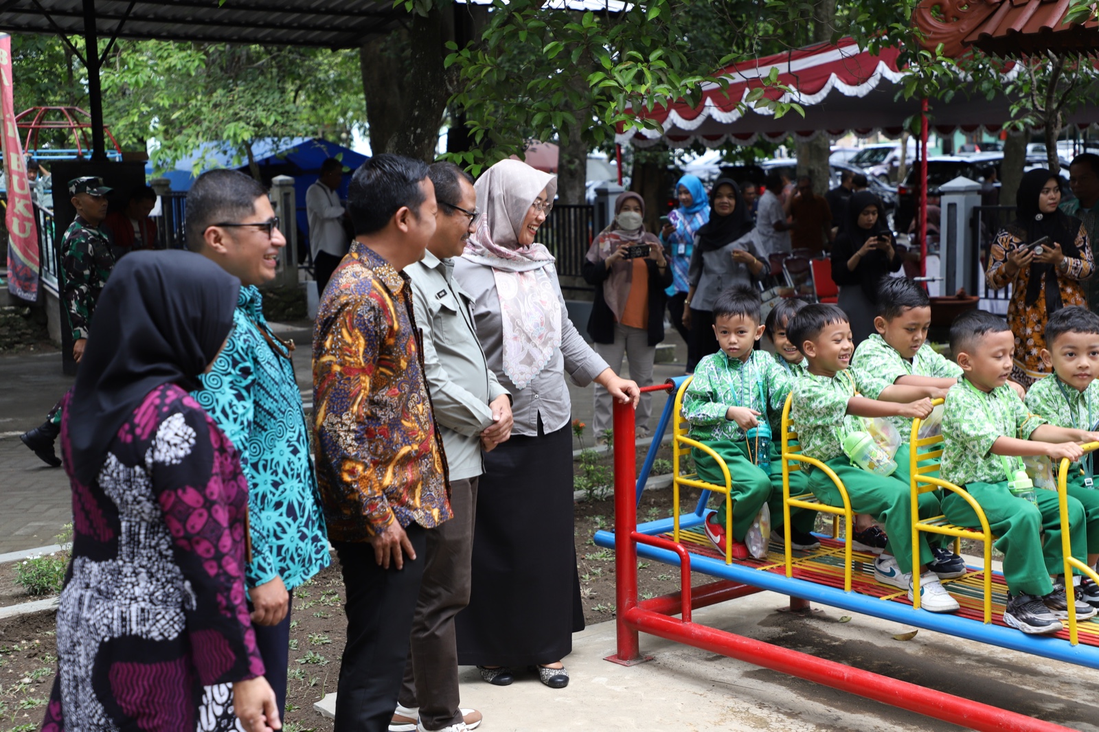 RAMAH: Suasana peresmian Ruang Bermain Ramah Anak (RBRA) yang berlokasi di Masjid Agung Bantul pada Jumat (2/2).