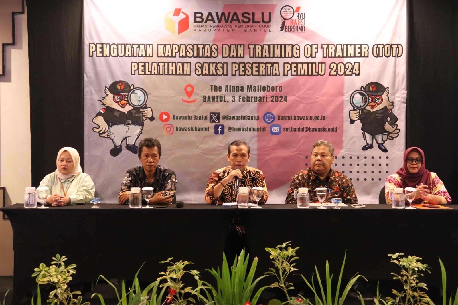 PAHAM: Suasana training of traniner saksi untuk peserta pemilu 2024 di tingkat kabupaten yang diadakan Bawaslu Bantul.