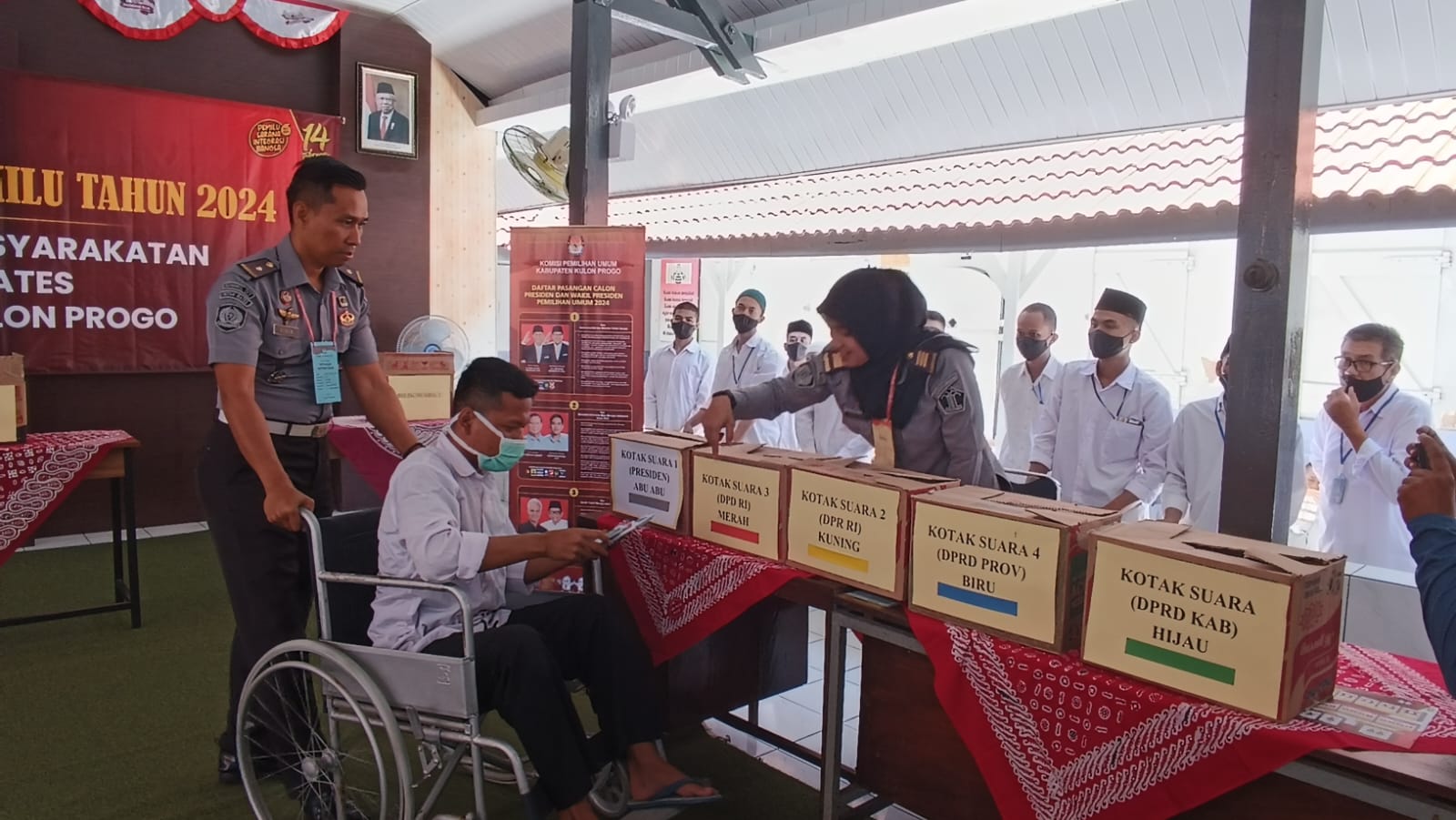 SEMANGAT: Proses Simulasi di Rutan Kelas IIB Wates yang diikuti warga binaan.