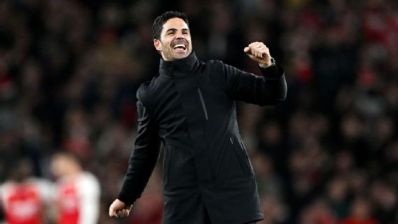Pelatih Arsenal, Mikel Arteta luapkan rasa bahagianya usai kalahkan Liverpool 3-1 di Emirates Stadium (Gettyimages)