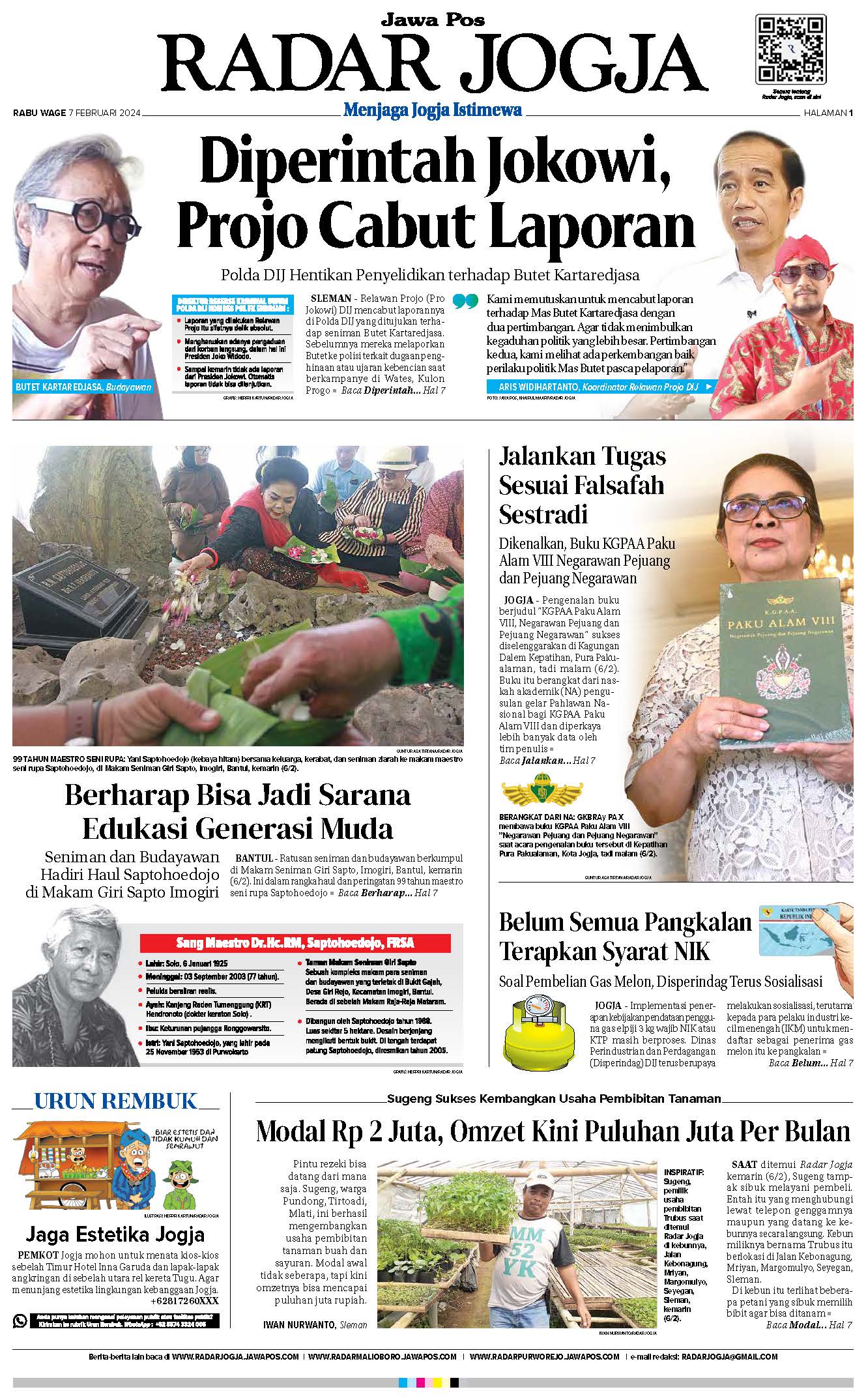 Jawa Pos Radar Jogja Rabu 7 Februari 2024
