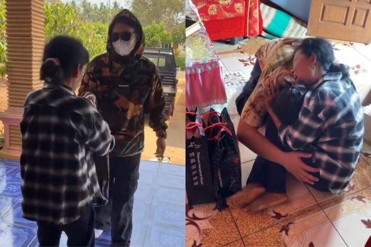 Momen Haru Seorang Anak Pulang Kampung Setelah 9 Tahun Merantau di Taiwan Hingga Sang Ibu Nyaris Tak Kenali Anaknya