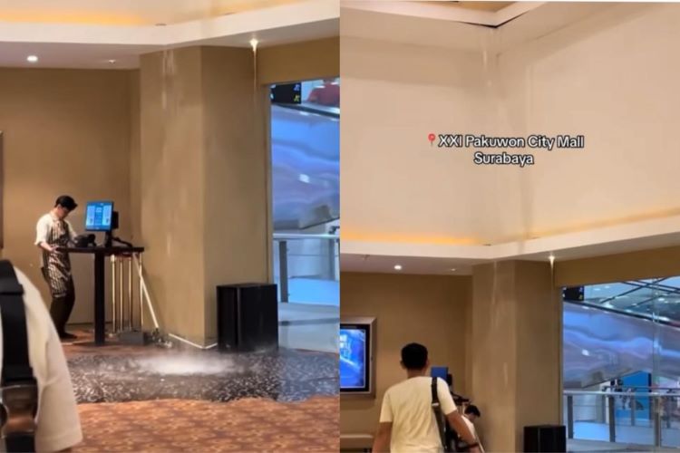 Bioskop XXI Pakuwon City Mall Surabaya Mengalami Kebocoran, Bioskop Berubah Jadi Kolam Renang, Netizen Seret Kondisi Mewah Mall!