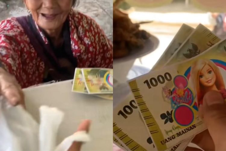 Kisah Pedagang yang Ikhlas Melayani Nenek yang Membayar dengan Uang Mainan, Netizen: Semoga Rezekinya Lancar