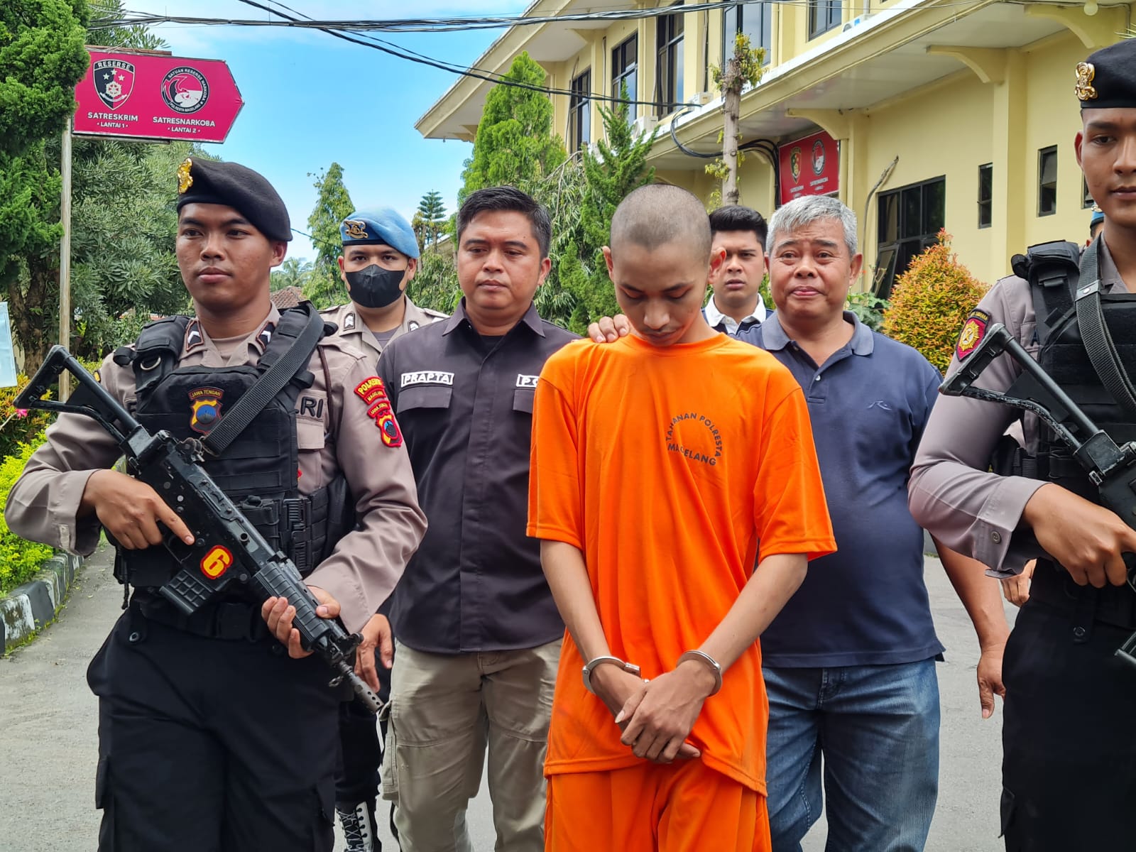 DIBEKUK: Begini rupa salah satu pelaku penganiayaan berinisial PAM yang mengakibatkan satu korban meninggal dunia dan satu lainnya luka berat di Jalan Payaman-Windusari.