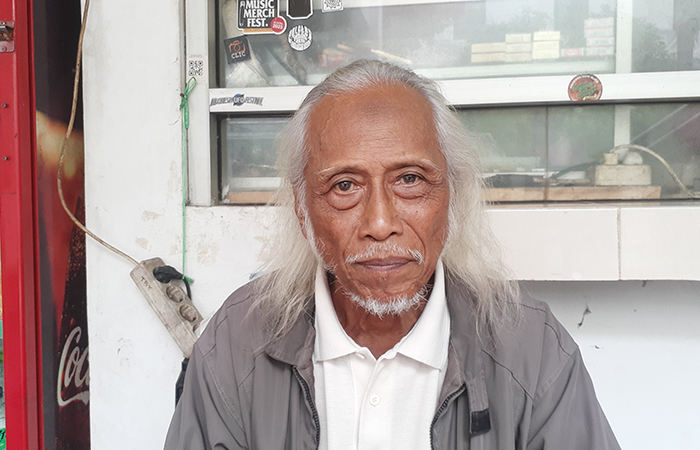 Meritz Hindra (Murid angkatan pertama Azwar AN di Teater Alam).Rizky Wahyu/Radar Jogja