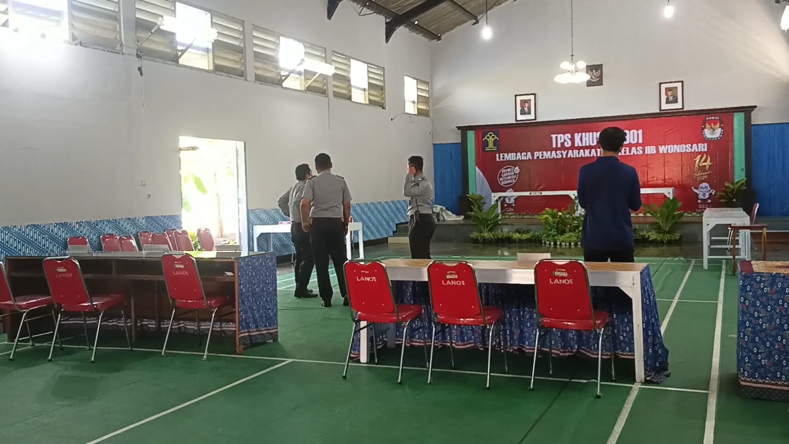 LELUASA: Suasana TPS Khusus di Lapas Klas II B Wonosari, Gunungkidul, Selasa (13/2).