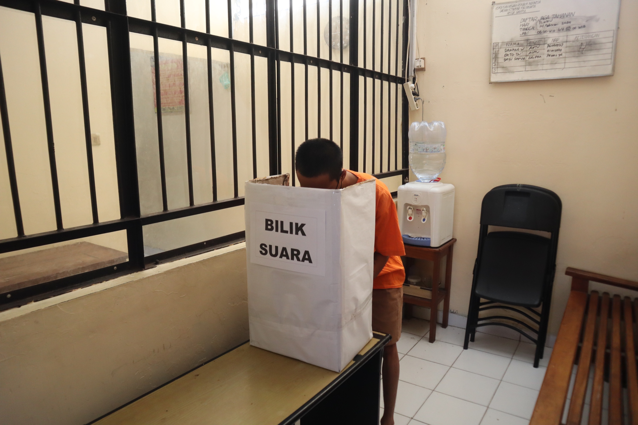 HAK: Suasana pemungutan suara dalam Pemilu 2024 di Bantul.