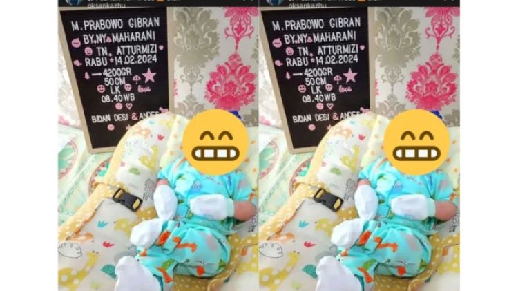 Viral! Kelahiran Spesial di Hari Pemilu, Bayi Ini Diberi Nama M Prabowo Gibran di Ogan Komering Ilir, Netizen: Politik Mulai Sejak Dini!