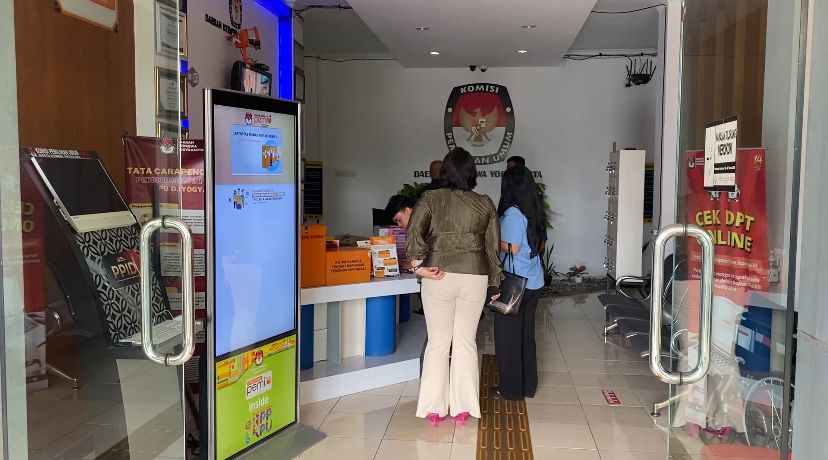 Suasana Kantor KPU DIY Sabtu (24/2/2024).