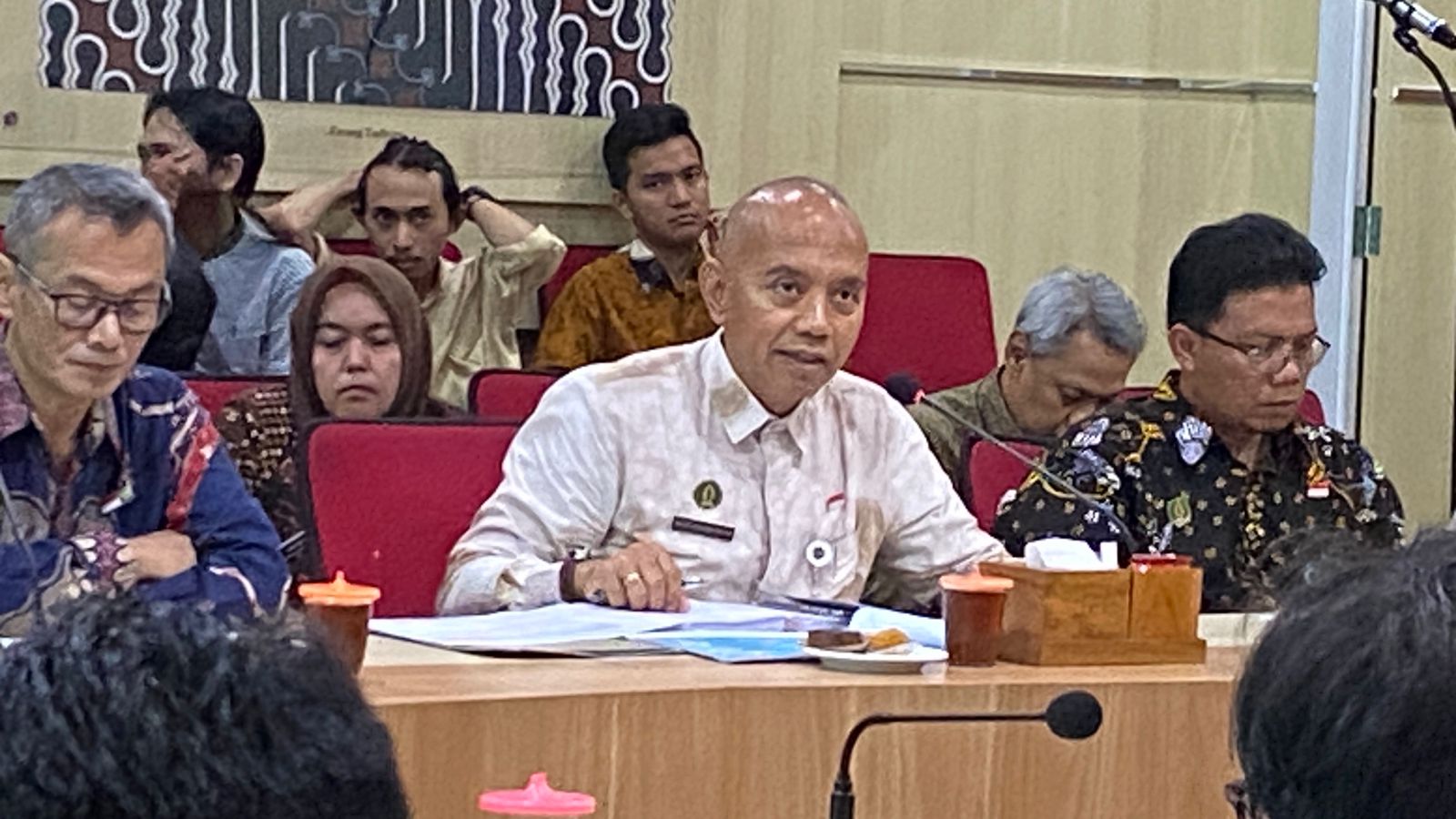 Kepala Dinas Pariwisata Kota Jogja, Wahyu Hendratmoko dalam giat jumpa pers di Balai kota Jogja, Selasa (20/2/2024).