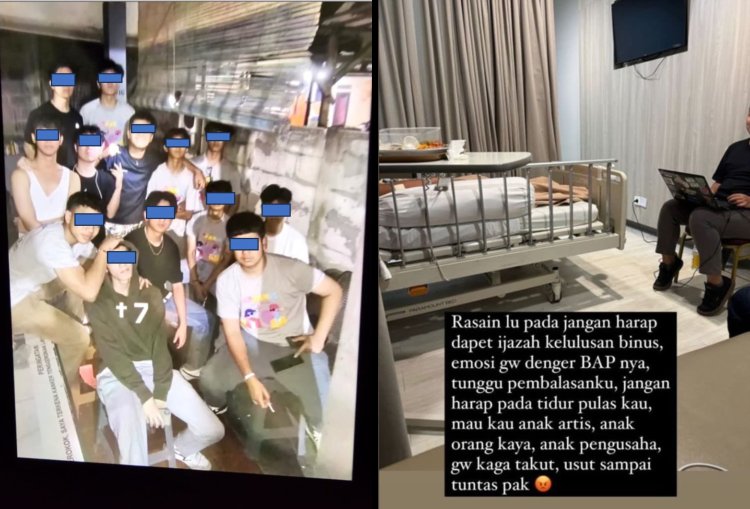 Kasus Pembullyan di Binus Serpong Mencuat, Diduga Anak Artis Terlibat. Gambar: Kolase X/Twitter/@tanyarlfes