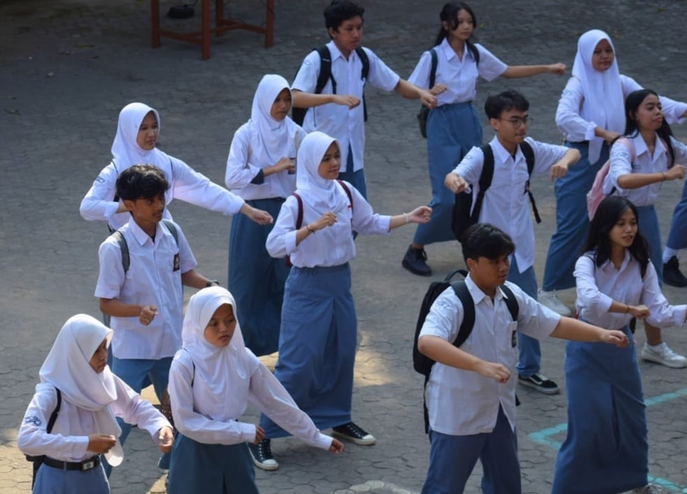 KAWAN BAIK - Anak-anak SMAN 1 Depok Sleman saat mengikuti salah satu kegiatan kreasi di sekolah mereka