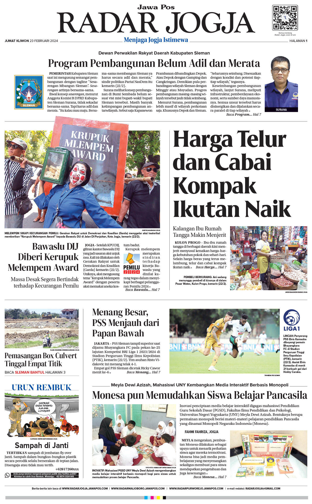 Jawa Pos Radar Jogja Jumat 23 Februari 2023