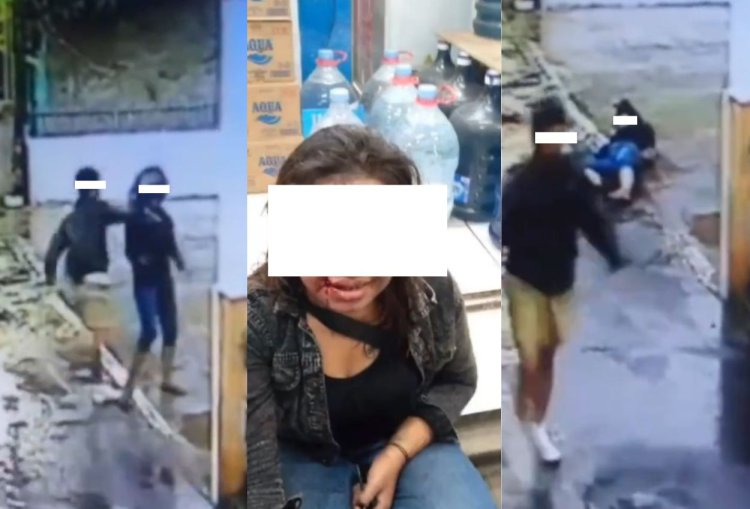 Diduga CekCok, Pria di Cimahi Pukul Wanita Hingga Terkapar di Jalan dan Ditinggalkan Saat Hujan. Gambar : Kolase Foto X/@BaseBDG